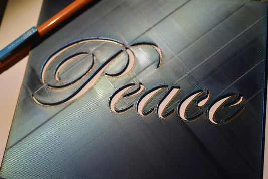 Peace Reusable Plastic Stencil | Custom Art & Craft Stencil | 3D Printed Drawing Template | Painting, Journaling, DIY Projects