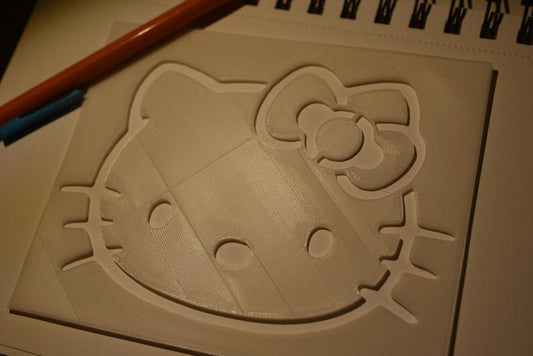 4 PACK Hello Kitty Reusable Plastic Stencil | Custom Art & Craft Stencil | 3D Printed Drawing Template | Painting, Journaling, DIY Projects