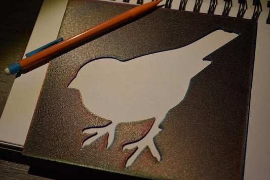 Bird Reusable Plastic Stencil | Custom Art & Craft Stencil | 3D Printed Drawing Template | Painting, Journaling, DIY Projects