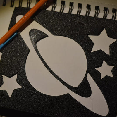 Planet Saturn Reusable Plastic Stencil | Custom Art & Craft Stencil | 3D Printed Drawing Template | Painting, Journaling, DIY Projects